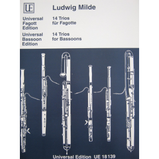 Milde 14 Trios für Fagott Bassoons UE18139