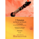 Denemark 3 Sonaten aus Barock und Klassik 2 Klarinetten...
