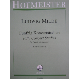Milde 50 Konzertstudien op. 26/1 Heft 1 Fagott FH6026
