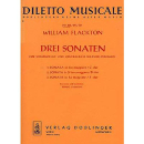 Flackton Drei Sonaten Cello Klavier (Cembasso) DM68