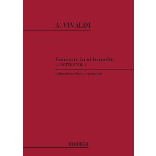 Vivaldi Concerto in si bemolle Fagott Klavier NR128641