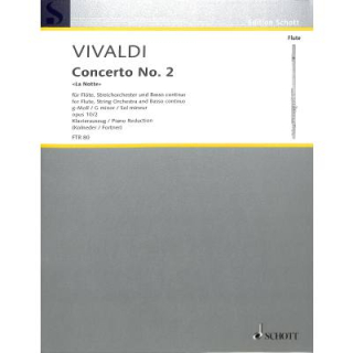 Vivaldi Konzert g-moll op 10/2 RV 439 F 6/13 Flöte Klav FTR80