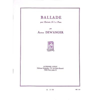 Dewanger Ballade Klarinette Klavier AL21436