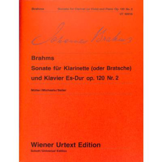 Brahms Sonate Es-Dur op 120/2 Klarinette Klavier UT50016