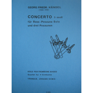 Händel Concerto f-moll Bass-Posaune Solo + 3 Posaunen JD4005