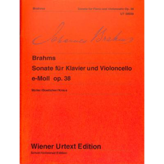 Brahms Sonate 1 e-moll op 38 Cello Klavier UT50039