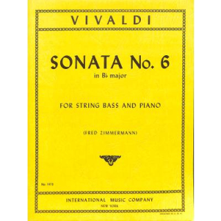 Vivaldi Sonate 6 B-Dur RV 46 Kontrabass Klavier IMC1473