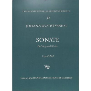 Vanhal Sonate F-Dur op 5/3 Viola Kalvier WW42