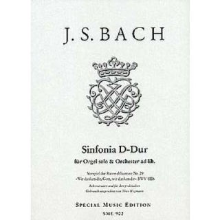 Bach Sinfonia D-DUR BWV 1006 Orgel SME902