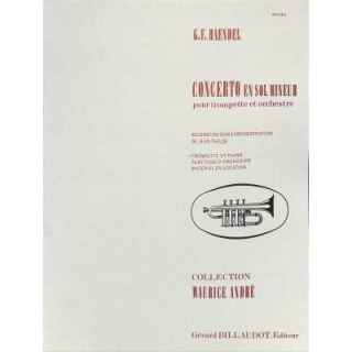 Haendel Concerto Sol Mineur Trompete Klavier GB1887