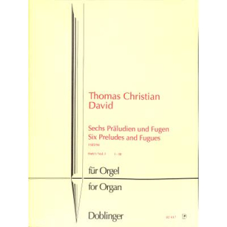 David 6 Präludien und Fugen 1 Orgel DO02417