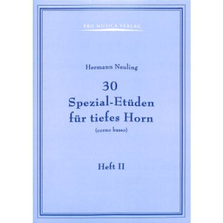 Neuling 30 Spezial Etüden für tiefes Horn 2 PM81