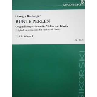 Boulanger Bunte Perlen Violine Klavier Heft 1 SIK1376