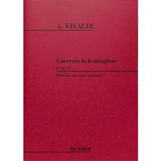 Vivaldi Concerto F-DUR F 7/12 RV 457 T 315 Oboe Klavier NR131738
