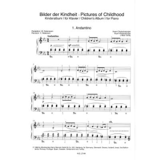Chatschaturjan Bilder der Kindheit Klavier SIK2144