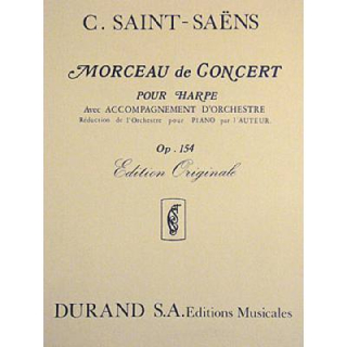 Saint Saens Morceau de concert op 154 Harfe Klavier DUR9625