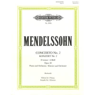 Mendelssohn Bartholdy Konzert 2 d-moll op 40 fuer 2 Klav EP2896B