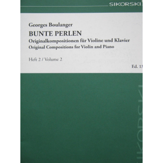 Boulanger Bunte Perlen Violine Klavier Heft 2 SIK1377