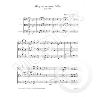Tschaikowsky Allegretto moderato D-Dur Streichtrio WW143