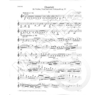 Arensky Quartett op 35 Violine Viola 2 Celli WW253