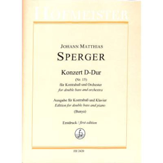 Sperger Konzert 15 D-Dur Kontrabass Klavier FH2420