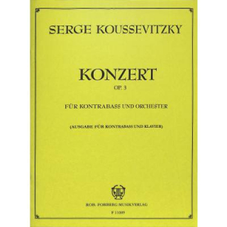 Koussevitzky Konzert op 3 Kontrabass Klavier F11009