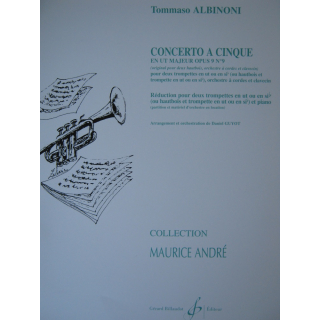 Albinoni Concerto A Cinque UT Majeur Op 9 Trumpet Duo Klavier GB6176