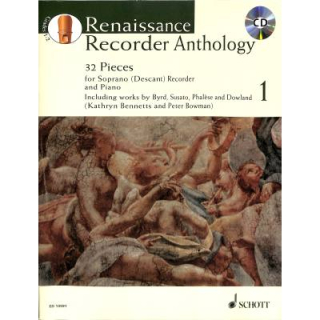 Bennets Renaissance Recorder Anthology 1 SBFL KLAV CD ED13591