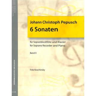 Pepusch 6 Sonaten 2 Sopranblockflöte Klavier N3149