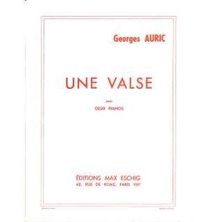 Aurig Une Valse G-Dur 2 Klaviere ME6726