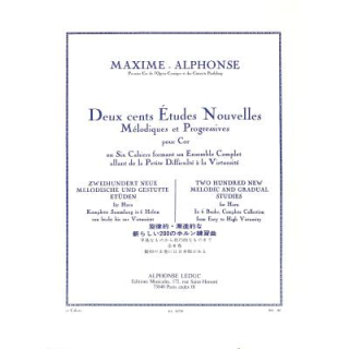 Alphonse 200 Etudes Nouvelles 2 Horn AL16720