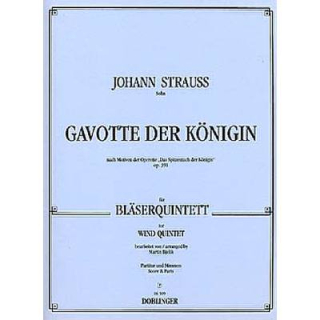 Strauss Gavotte der Königin op 391 Holzbläser Quintett DO06509