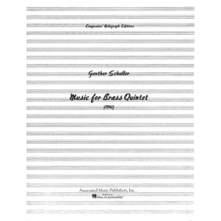 Schuller Music for Brass Quintett GS22392