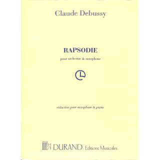 Debussy Rhapsodie Saxophone Piano DD9597