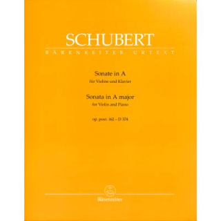 Schubert Sonate A-Dur op posth 162 D 574 Violine Klavier BA5605