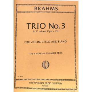 Brahms TRIO 3 C-MOLL OP 101 Violone Violoncello Klavier IMC3516
