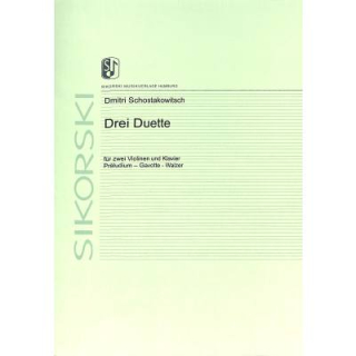 Schostakowitsch Drei Duette 2 Violinen Klavier SIK71088