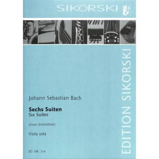Bach 6 Suiten BWV 1007-1012 Viola Solo SIK316