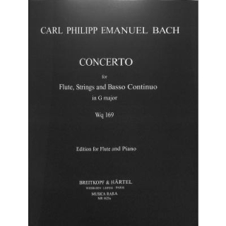 Bach Konzert G-Dur Wq 169 Flöte Klavier MR1623A