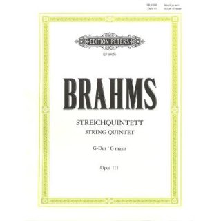 Brahms String Quintett 2 G-Dur op 111 EP3905B