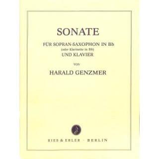Genzmer Sonate Klarinette Klavier RE22003