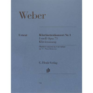 Weber Konzert 1 f-moll op 73 Klarinette Klavier HN731