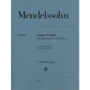 Mendelssohn- Bartholdy Sonate Es-Dur Klarinette Klavier...