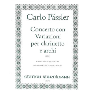 Paessler Concerto con Variazioni Es-Dur Klarinette Klavier GM1775