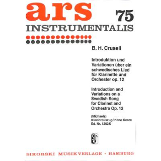 Crusell Introduktion und Variationen Klarinette Klavier SIK1263-K