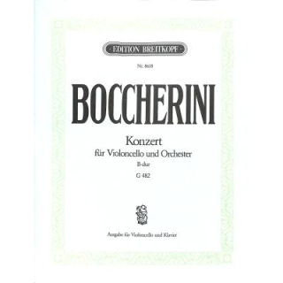 Boccherini Konzert 9 B-Dur G 482 Violoncello Klavier EB8618