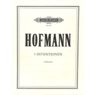 Hofmann 5 Inventionen 2 Klarinetten EP8240