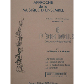 Desloges et Arnold 6 Pieces faciles 4 Trompeten Quartett GB2276