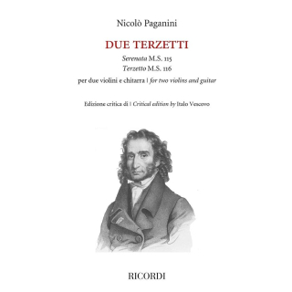 Paganini Due Terzetti per due violini e chitarra NR14225800