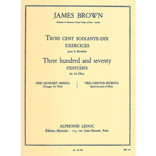Brown Three Hundred and Seventy Exercices for the Oboe AL23554